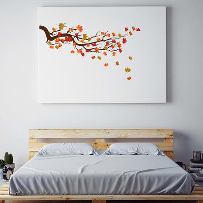 Autumn Maple Tree Wall Stickers Peel and Stick Mural Decals