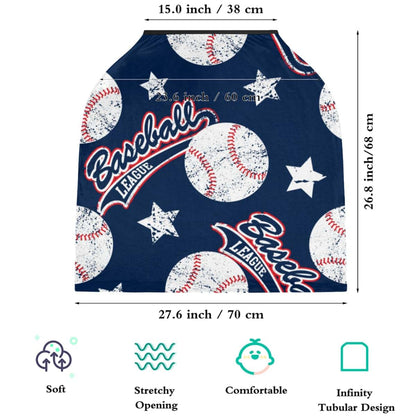 Sports Baseball Baby Car Seat Cover for Boys and Girls