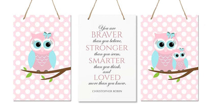 LifeSong Milestones Owl Wall Decor Set, 3 Piece Nursery Sign