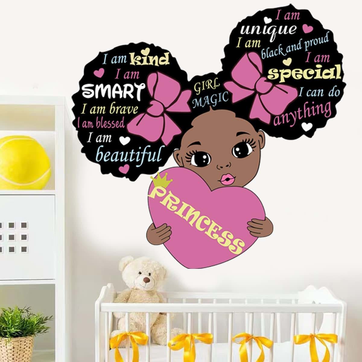 CASADECOR Black Girl Magic Inspirational Wall Decals Nursery Wall Sticker