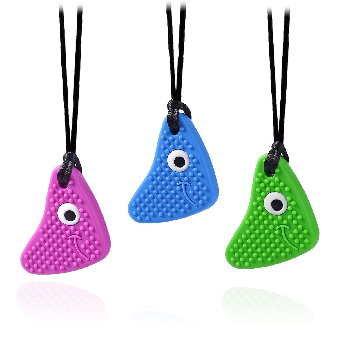 Seeway Shark Tooth Sensory Chew Necklaces, 3 Pack