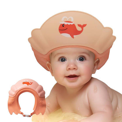 Thcbme Baby Shower Cap Shield, Shower Cap for Kids, Visor Hat for Eye and Ear Protection for 0-9 Years Old