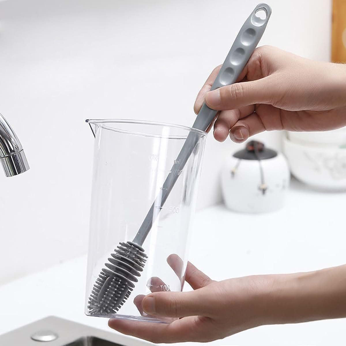 Ayhujbk Silicone Bottle Cleaning Brush with Long Handle (photo 3)