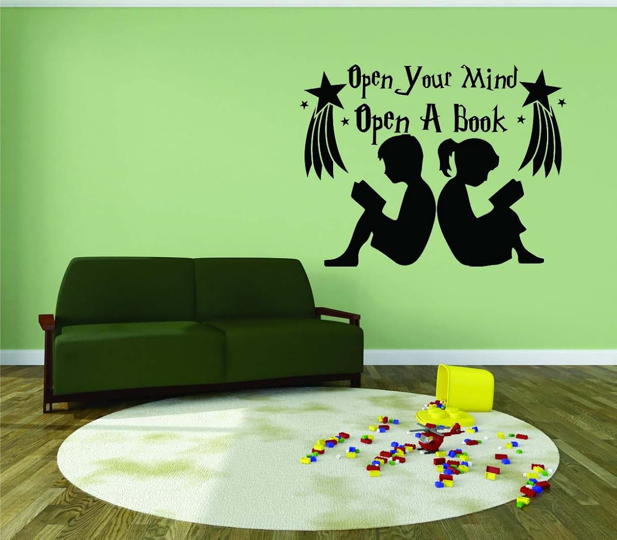 All Things Valuable Open Your Mind Book Reading Wall Sticker