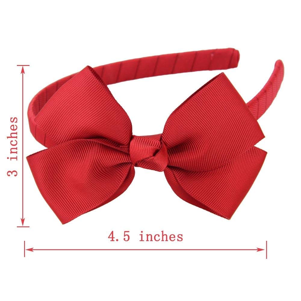 7Rainbows Cute Light Pink Bow Headband for Girls Toddlers.