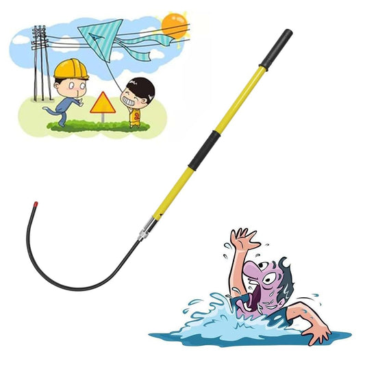 JYDQM Rescue Hook Life-Saving Pull Rod with Insulated Pole