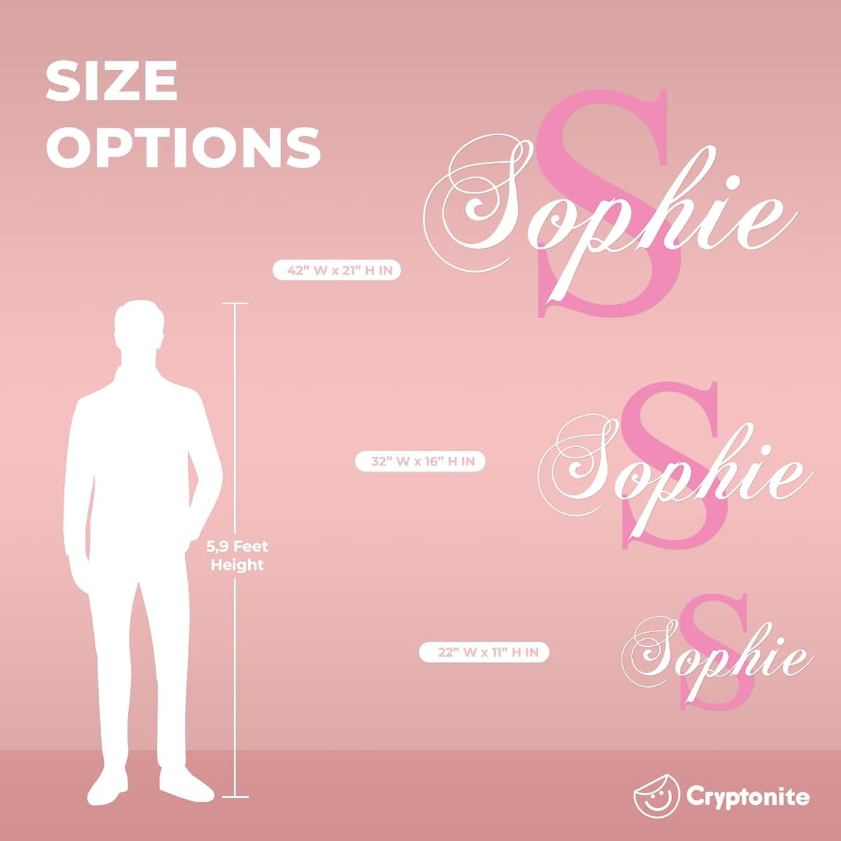 Cryptonite Custom Name Wall Decal For Baby Rooms