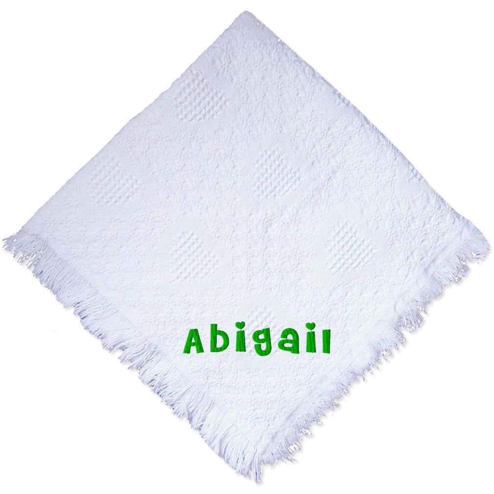 Fastasticdeal Personalized Embroidered Cotton Woven Baby Blanket