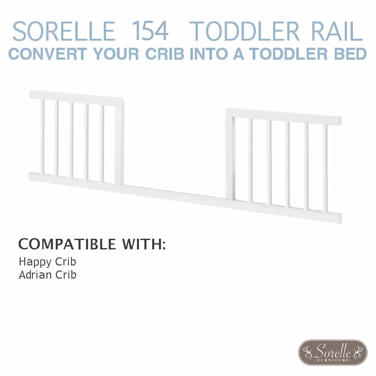 Sorelle Furniture Wood Toddler Bed Rail Conversion Kit