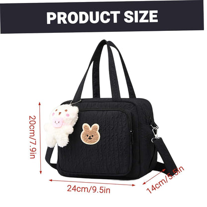 Joygoodta Large Capacity Diaper Bag Tote With Plush Doll And Adjustable Strap (photo 4)