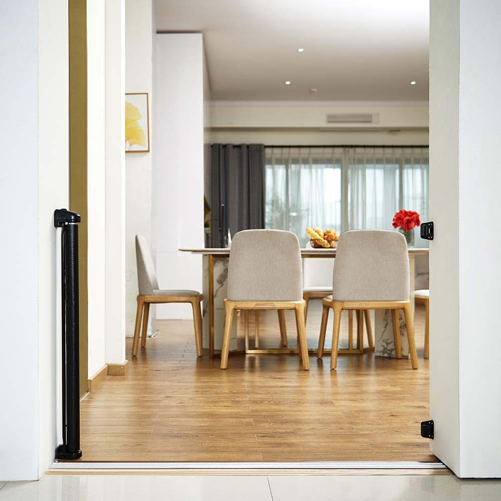 EasyBaby Retractable Baby Gate for Stairs and Doorways - Indoor/Outdoor