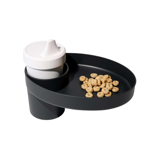 Travel Tray Oval USA Made Extend Your Current Cup Holder - Pirate Black