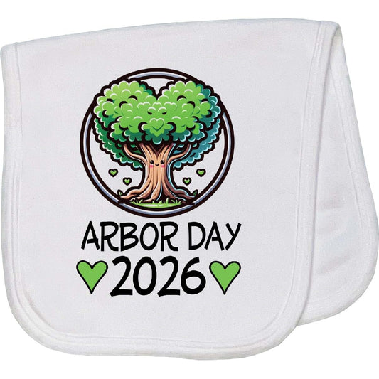 Inktastic Arbor Day 2026 Trees Baby Burp Cloth