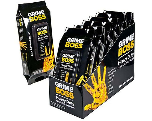 Grime Boss Hand Wipes by Good Day Fishing, 30 Count