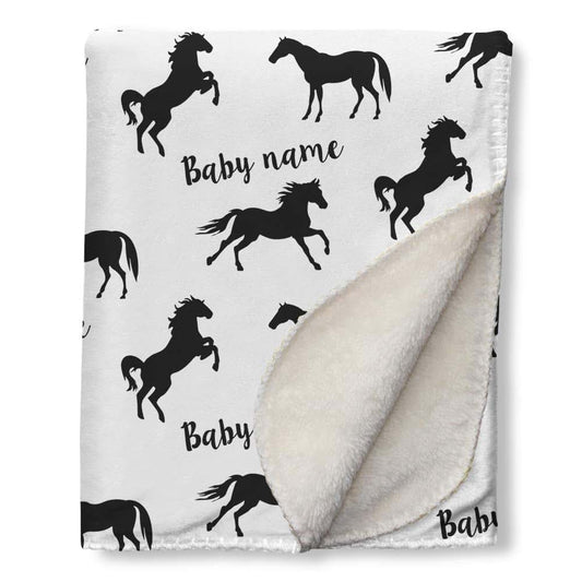 NICTIMEID Personalized Custom Name Baby Blanket
