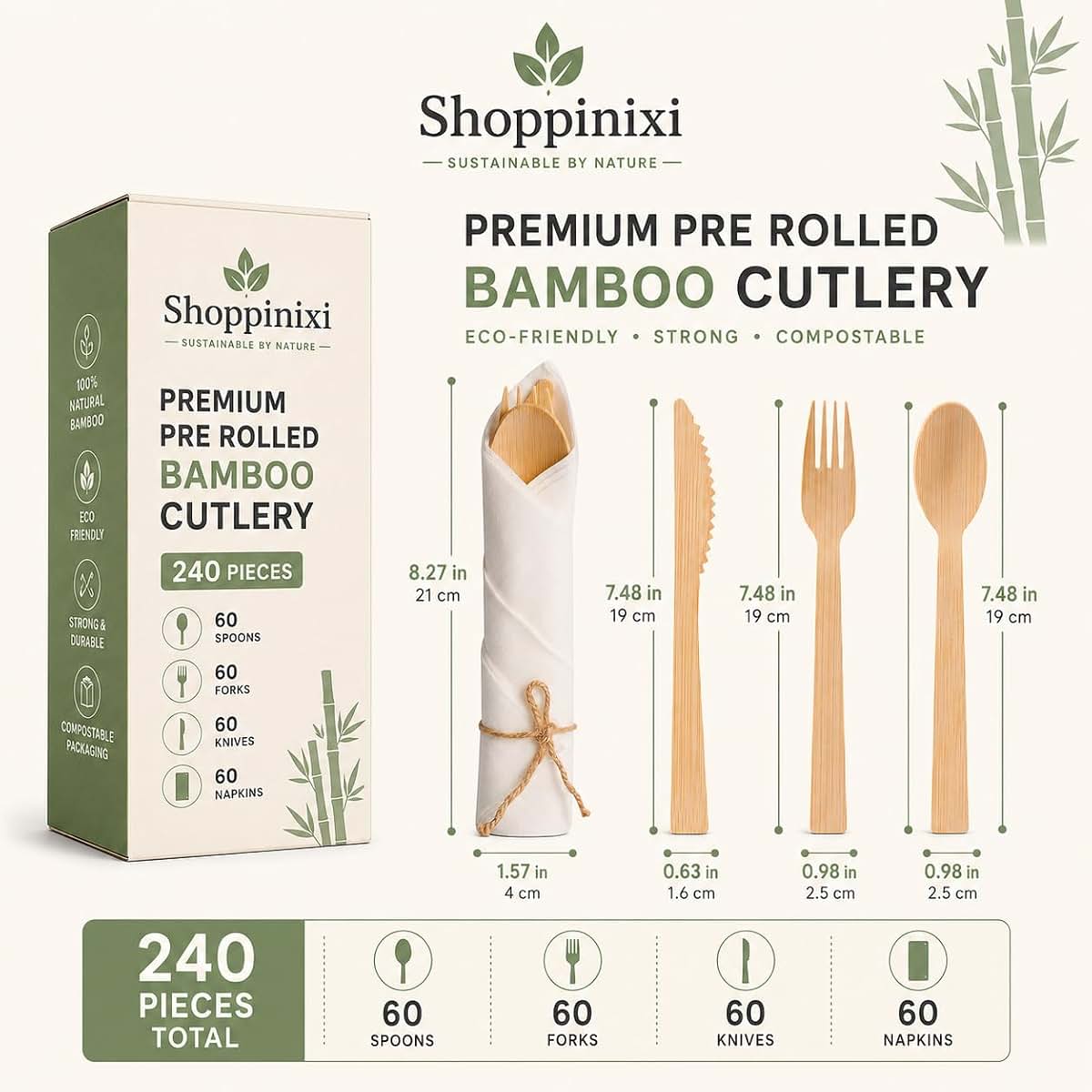 Shoppinixi Bamboo spoon/cutlery (photo 2)