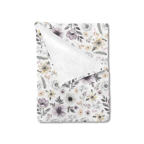 Boho Spring Flowers Leaves Baby Blanket Boy Girl Antique Floral Swaddle Blanket Vintage Wild Floral Garden Receiving Blanket Soft Flannel Newborn Toddler Nursery Crib Bed Blankets Playmat 60x80