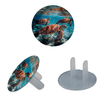 CDGIRUOWUNV Baby Safety Outlet Plug Electrical Socket Covers, Sea Turtles (1) (photo 2)