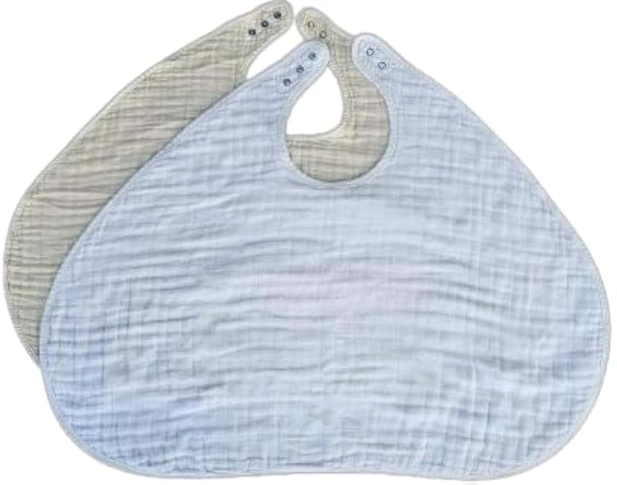 Babyola Jippli™ Burpy Cloths 2-Pack, Large-Sized Muslin Cotton