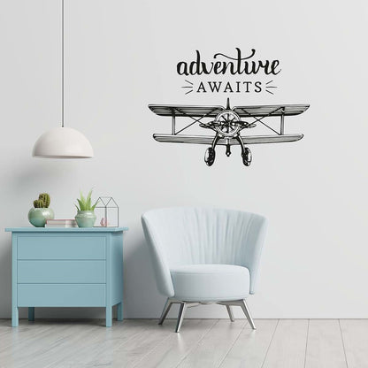 Adventure Awaits Vinyl Wall Decal 22x30 Inch