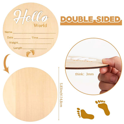 Newborn Birth Announcement Wooden Keepsake Sign