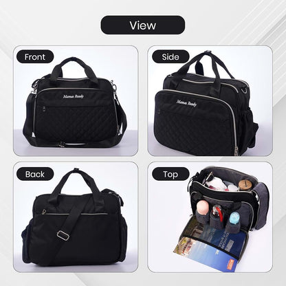 Mamas Ready Diaper Bag, Baby Changing Bag, Large Nappy Bag, Baby Bag with Portable Changing Mat for Mom and Dad (photo 3)