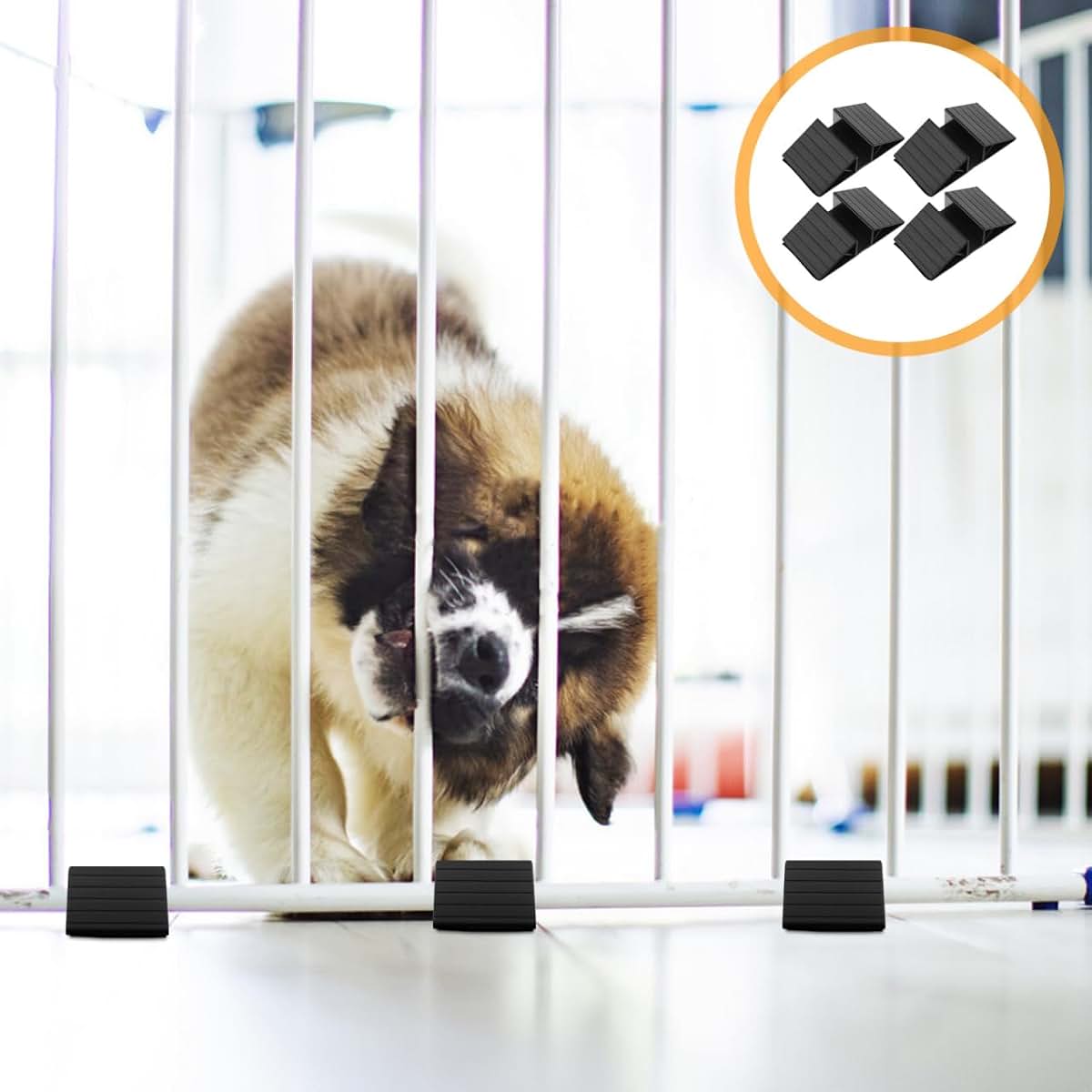 Pet Gate Support Feet - Triangle Reinforcement Base for Dog Gates