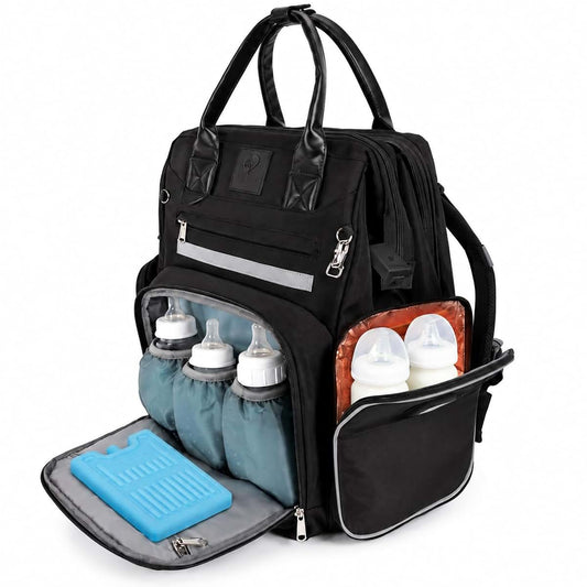 JustBaby Luv Premium Baby Diaper Bag with Changing Station, Diaper Bag Backpack w/ Pad