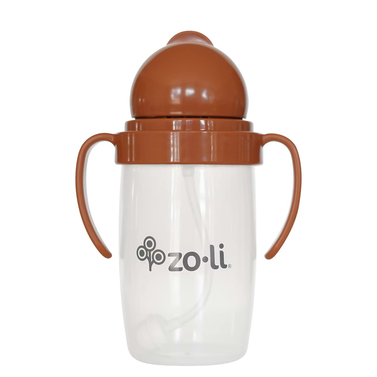 ZOLI INC Clear Puppies & Poppies Baby Sip Flip Weighted Straw Sippy Cup