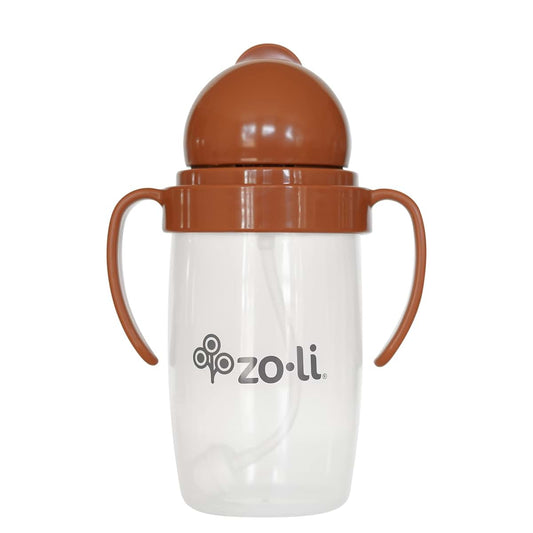 ZOLI INC Clear Puppies & Poppies Baby Sip Flip Weighted Straw Sippy Cup