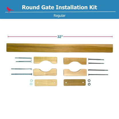 Cardinal Gates Round Banister Post Install Gate Kit