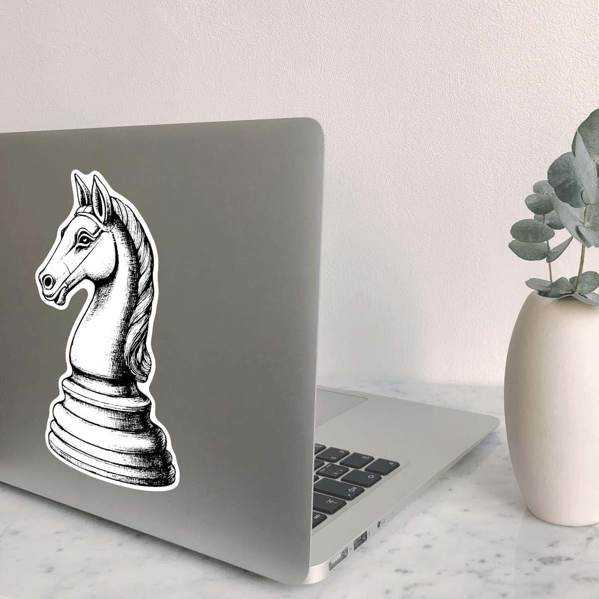 Azeeda Chess Knight Piece Sticker White 21cm (photo 4)