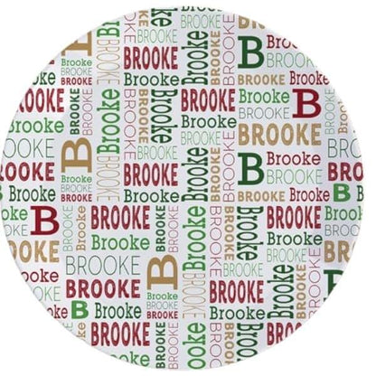 Personalization Universe Christmas Repeating Name Personalized Kids Plate