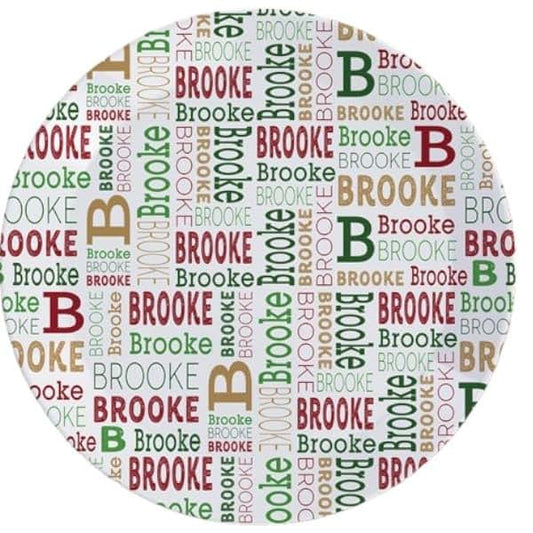 Personalization Universe Christmas Repeating Name Personalized Kids Plate
