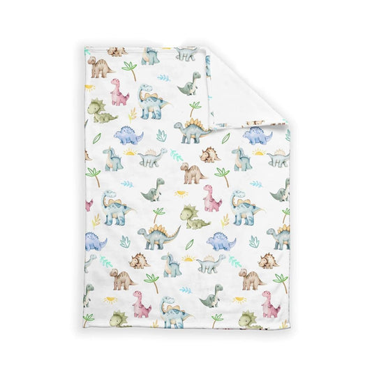 Dinosaur Baby Blanket Plush Flannel 30x40 Inch