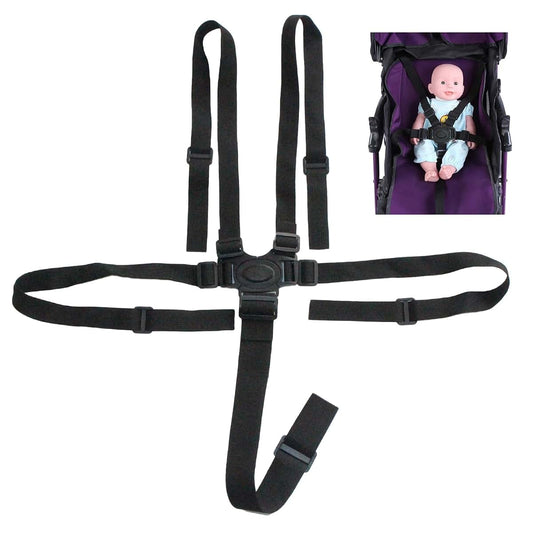 Universal 5 Point Harness Strap, Adjustable Harness Belt For High Chair And Stroller