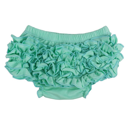 Wennikids Baby Girl's Cotton Shorts and Diaper Cover Bloomers Medium Aqua