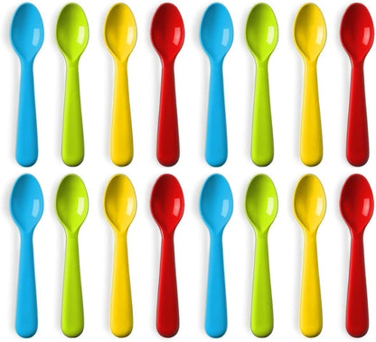 Plaskidy Plastic Toddler Spoons - 16-Piece Set