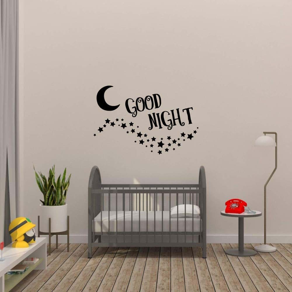 Good Night Moon Stars Vinyl Wall Decal, 10x10 Inch, Indoor Wall Art for Nursery and Kids Room