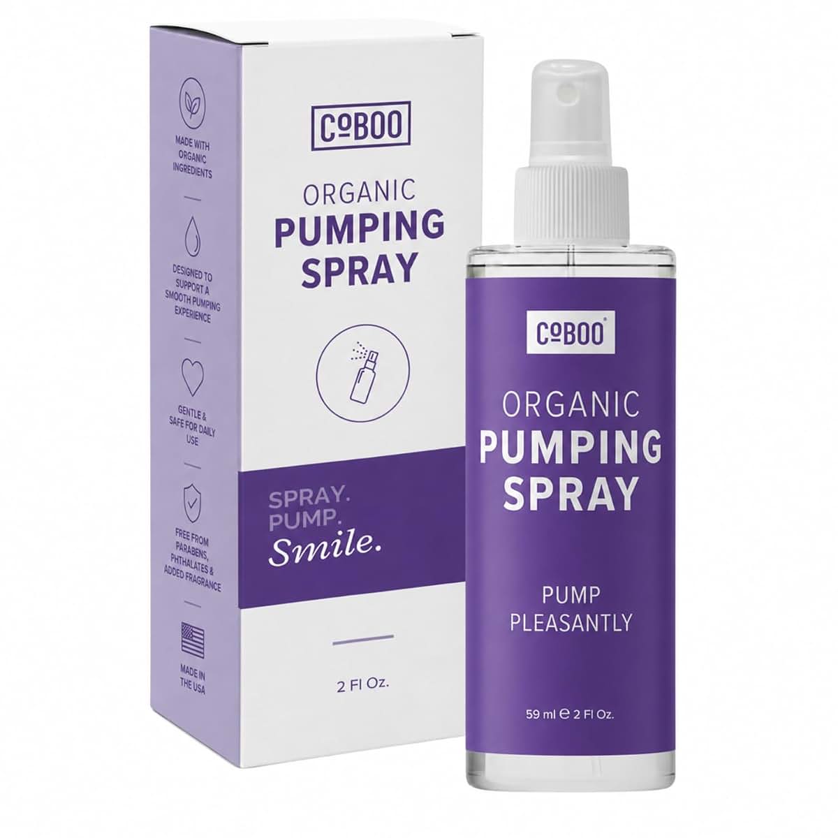CoBoo Original Organic Pumping Spray, Lanolin-Free Flange Lubricant, 2 oz