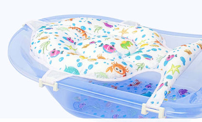 LTS Tekstil Multifunctional Baby Bath Net with Cushion, Adjustable 5 Point Seat