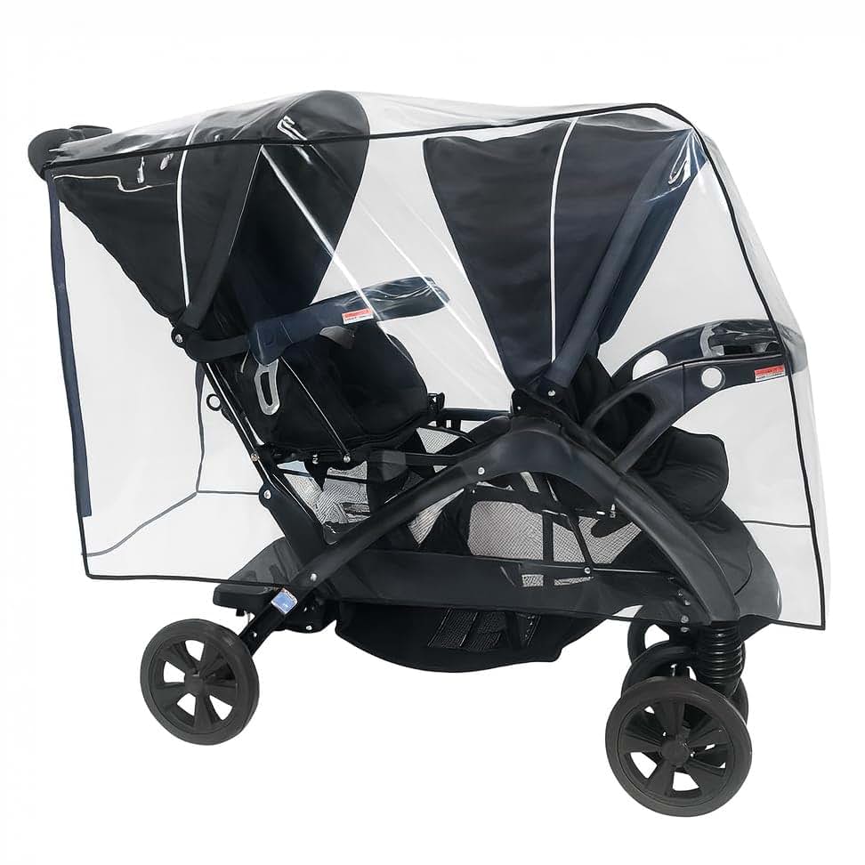 Sasha's Rain and Wind Cover for Baby Trend Sit N Stand Strollers