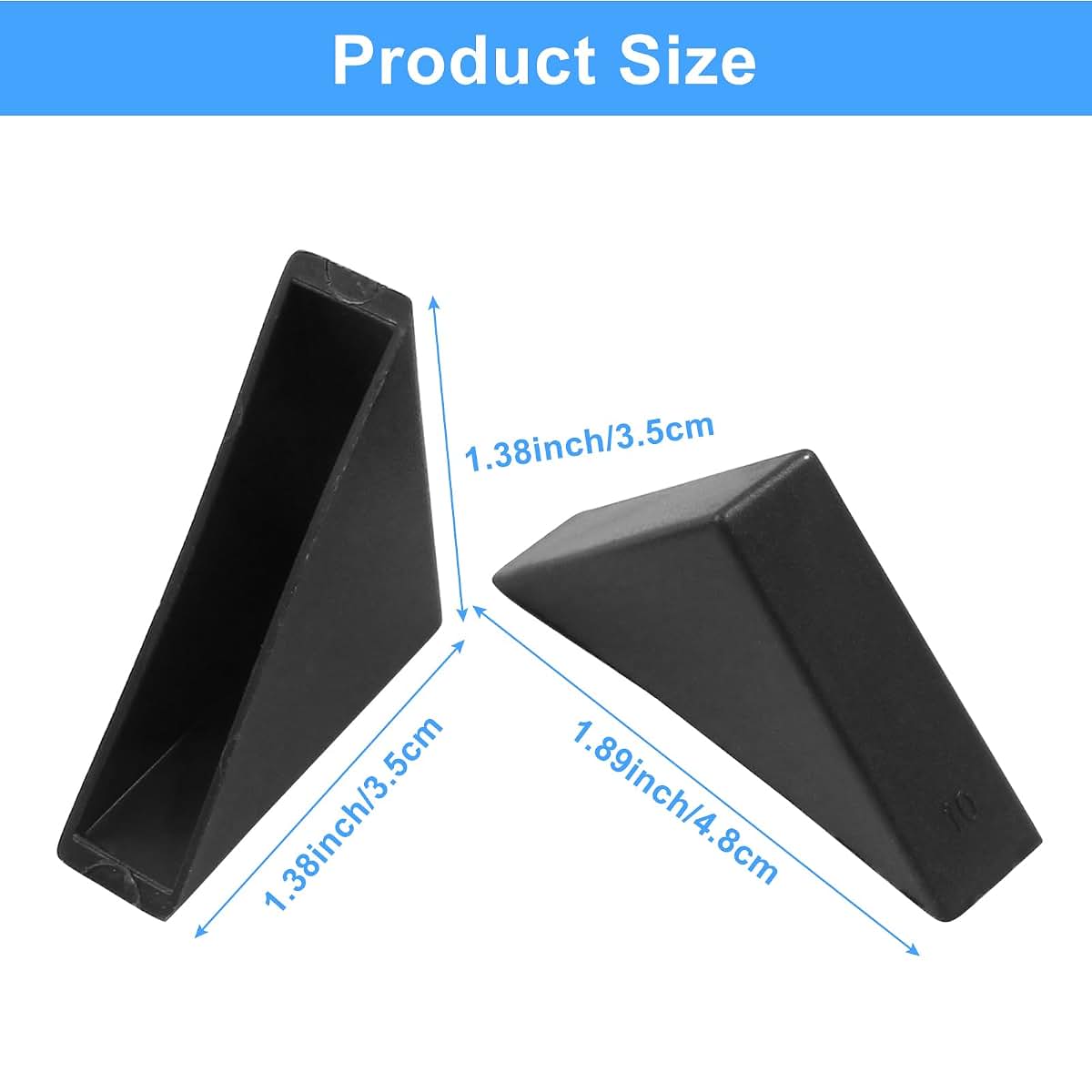 Kemcatui Triangle Plastic Corner Guard Black 20 Pack