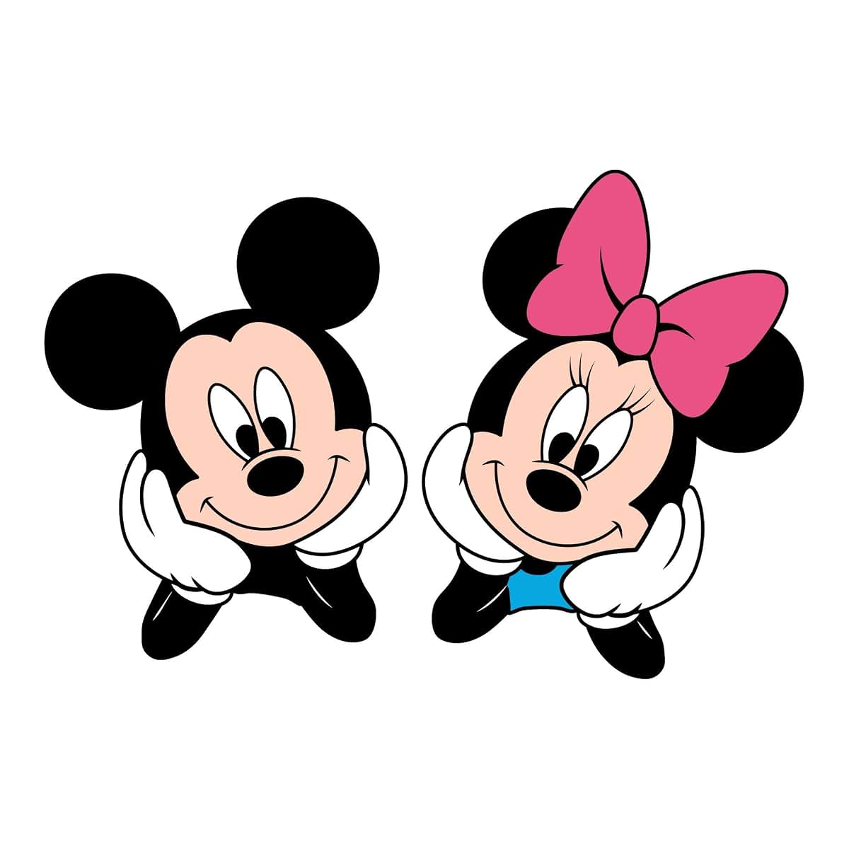 Kelly Wall Decals Minnie Pink Bow Hands To Face Design For Children's Bedrooms