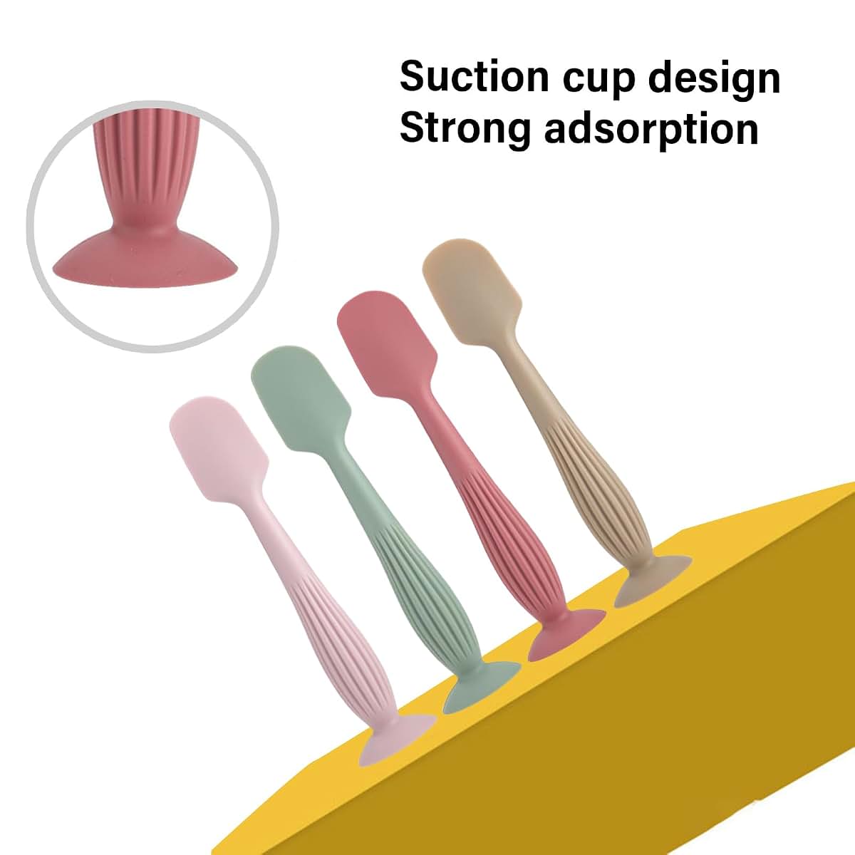 COYENRAT Portable Baby Diaper Cream Applicator Tool Soft Silicone Spatula with Convenient Suction Base for Infant Butt (photo 3)