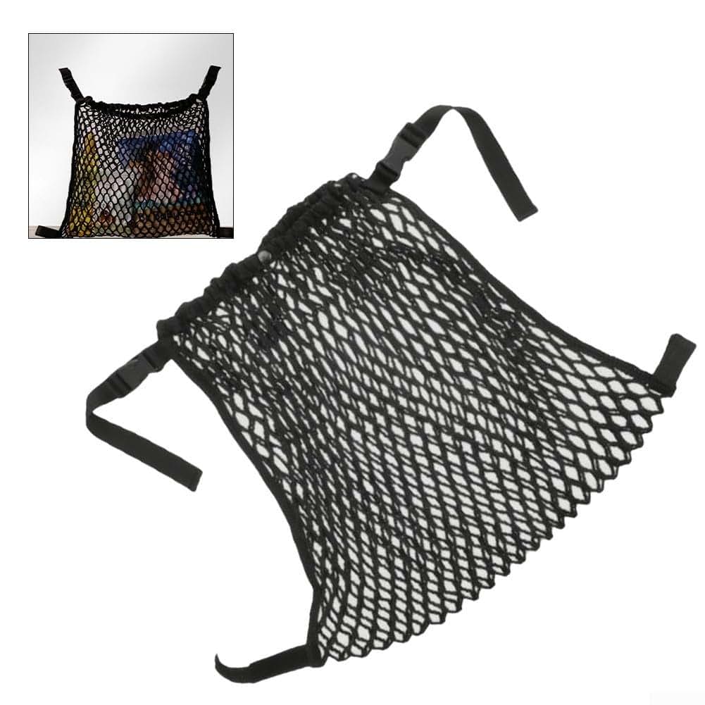 AugustknowU Large Capacity Mesh Stroller Storage Bag With Adjustable Straps (photo 4)