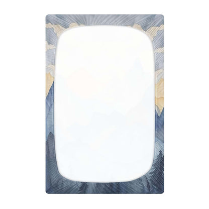 Kigai Blue Mountain Crib Sheet, Stretchy Fitted 28 x 52 x 9 Inches
