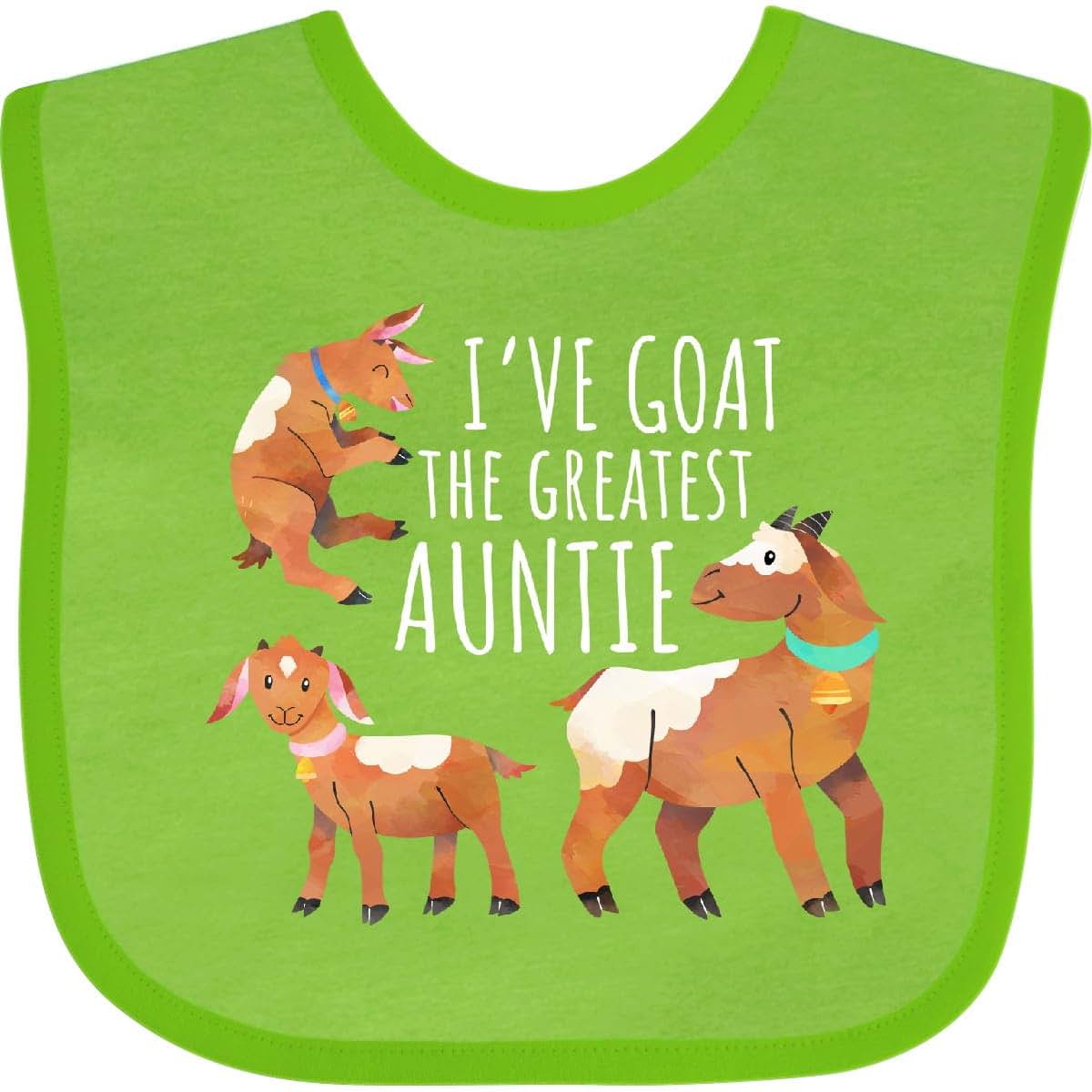 Inktastic Goat The Greatest Auntie Baby Bib
