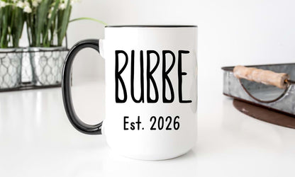 Fabby Gifts Bubbe And Zayde Mugs Set - Yiddish Grandma Baby Reveal - Jewish Grandpa Mug - Pregnancy Announcement For