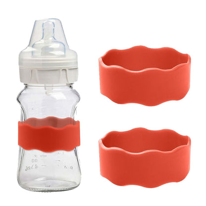 JMYDecor 5PCS Silicone Baby Bottles Band for Daycares Writable & Bottles Name Label Reusable,Easy Grip Cup Band for (photo 2)
